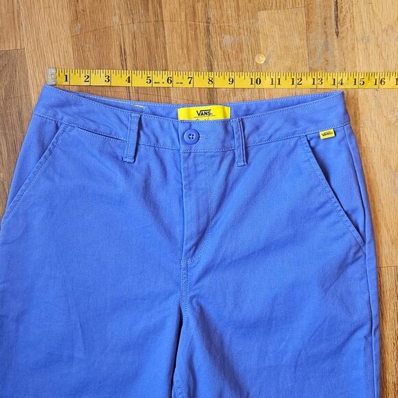 Vans Pants‎ Womens 25  Blue Tierra Whack Cuffed Wide Leg Chino Style Streetwear - Picture 7 of 12
